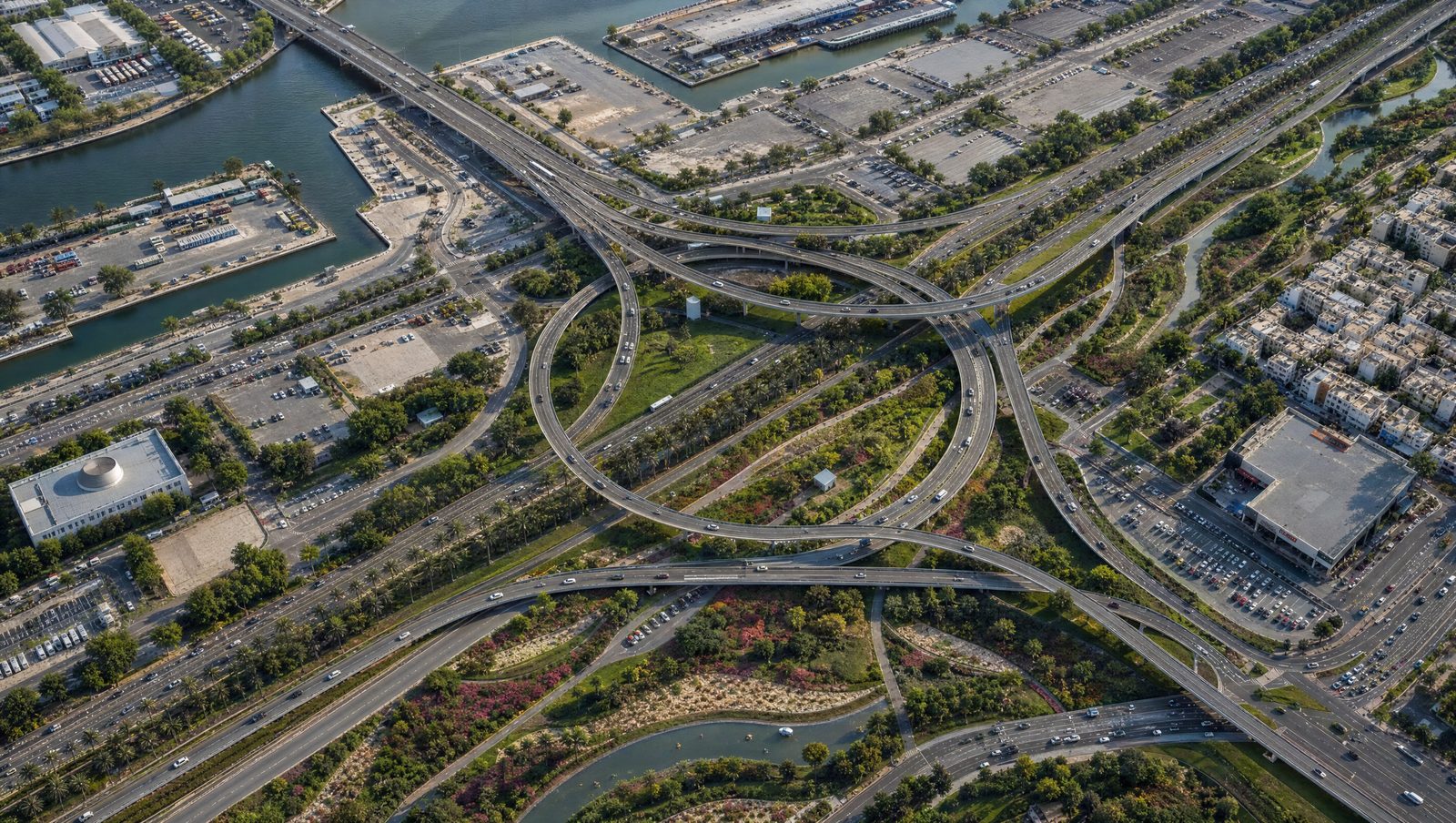 Mid Island Parkway interchange aerial