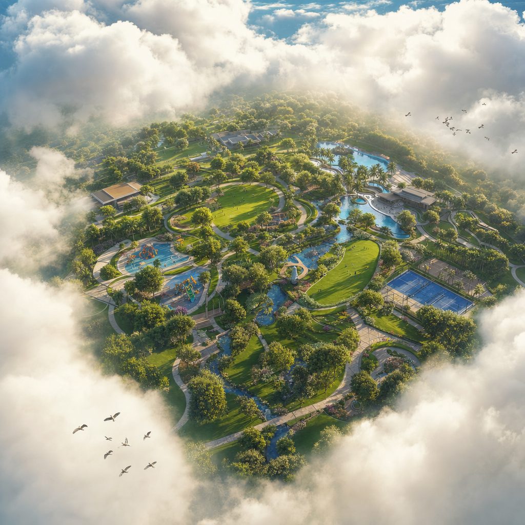 Community park masterplan aerial